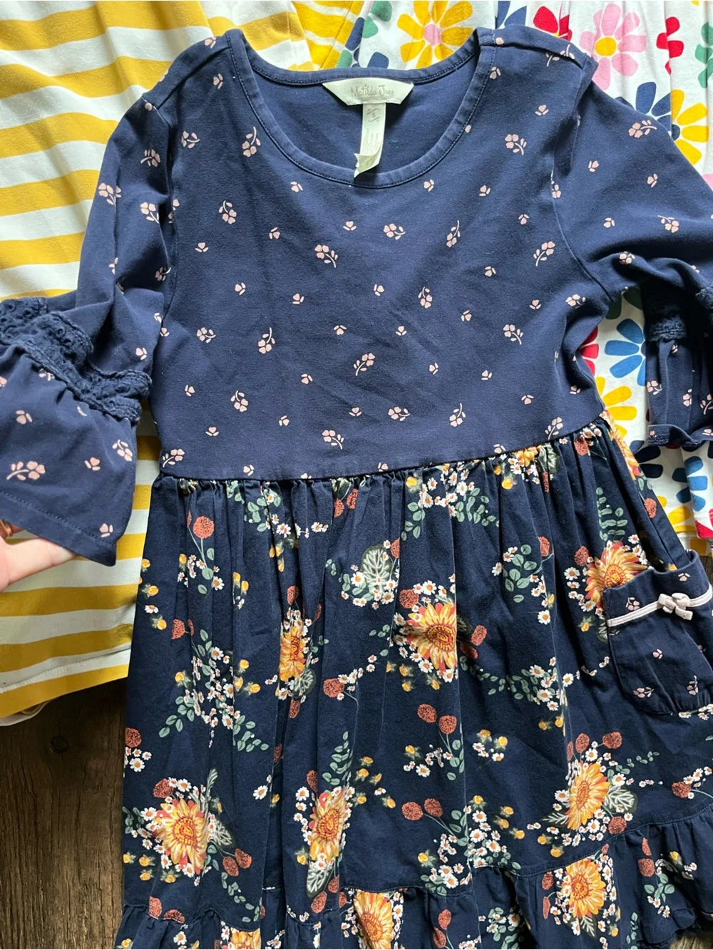Hanna Andersson lot of dresses Mixie playdress with pockets size 8